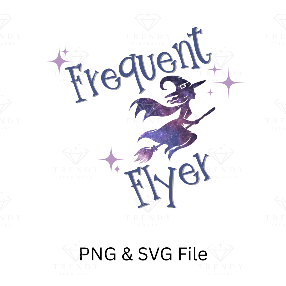 Frequent Flyer (Witch) - PNG, SVG Digital Download
