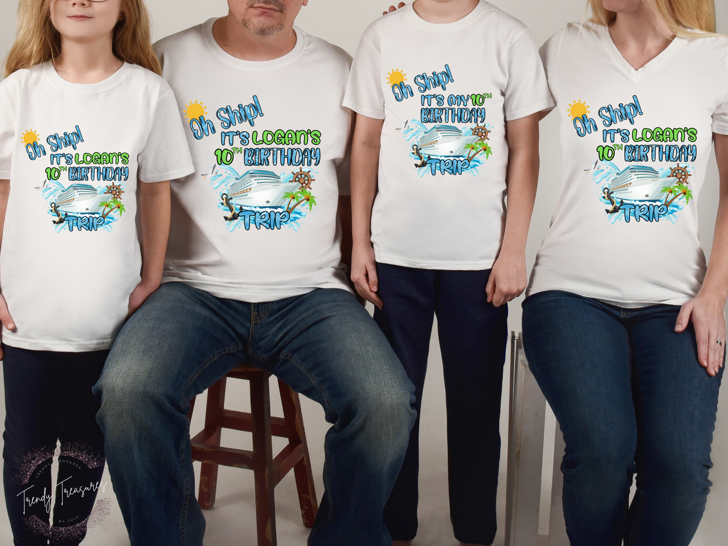 Family Matching T-Shirts - Cruise Vacation - Personalized
