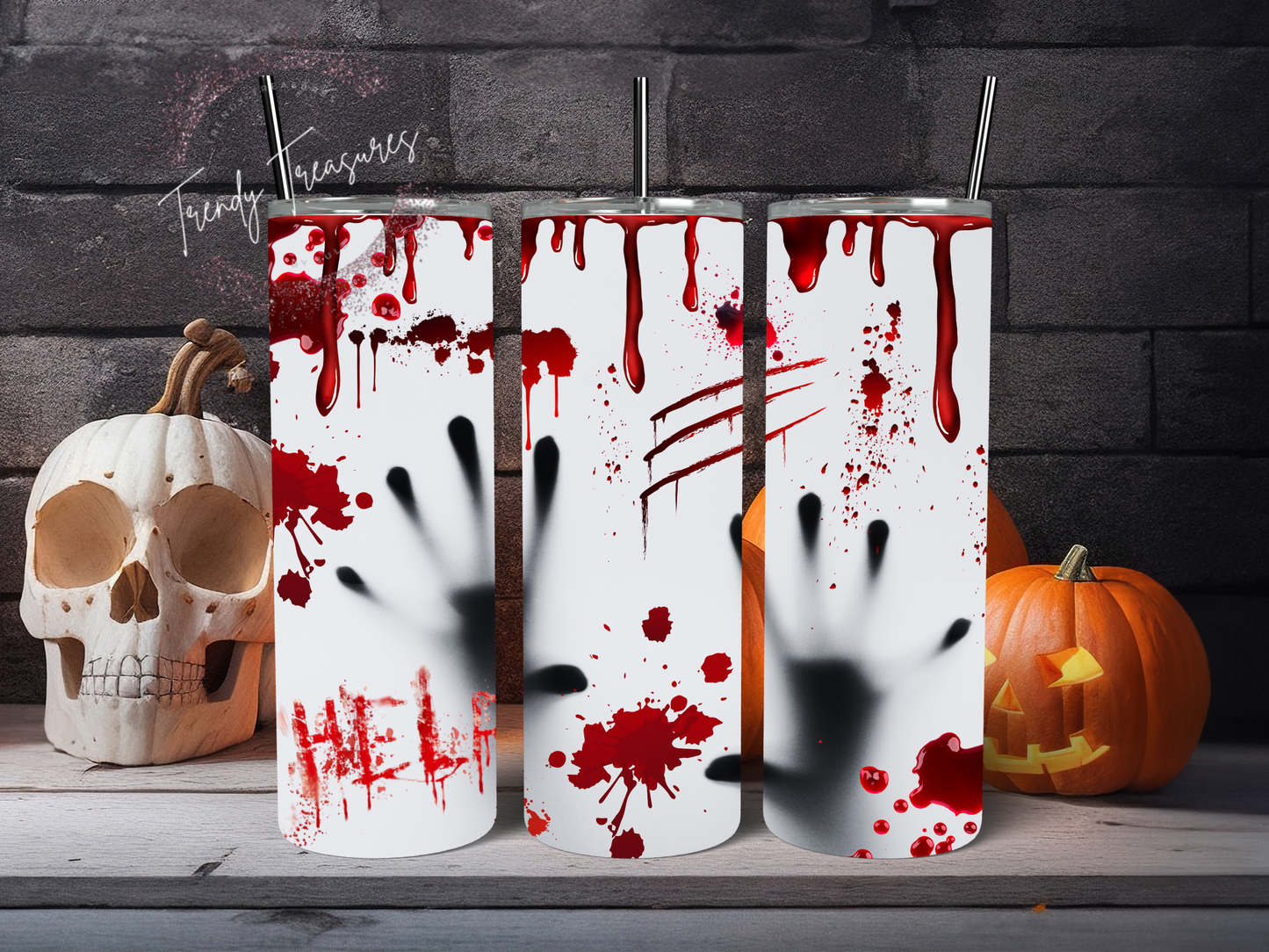 Trapped - 20oz Skinny Tumbler - Halloween Tumbler